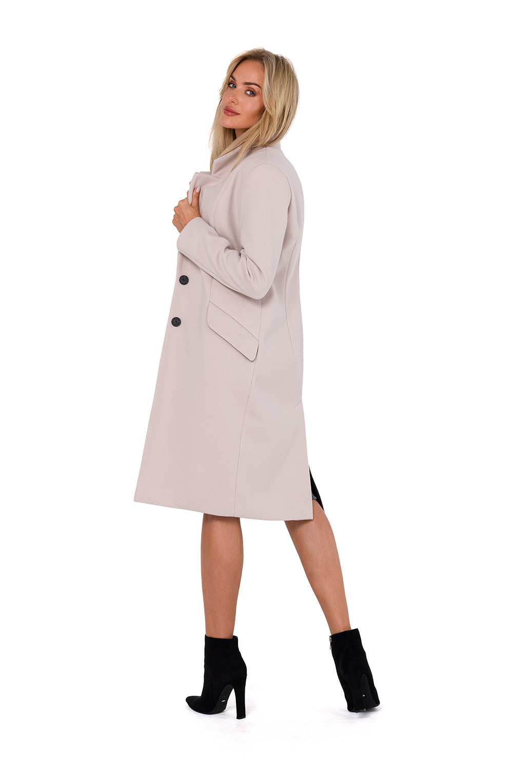 Płaszcz Damski Model MOE758 Beige - Moe184730 - Beżowy - obrazek 2