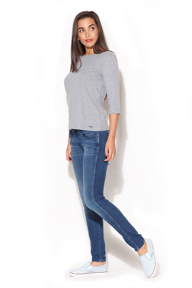 Bluzka Model K173 Grey - Katrus43981 - Szary - obrazek 2