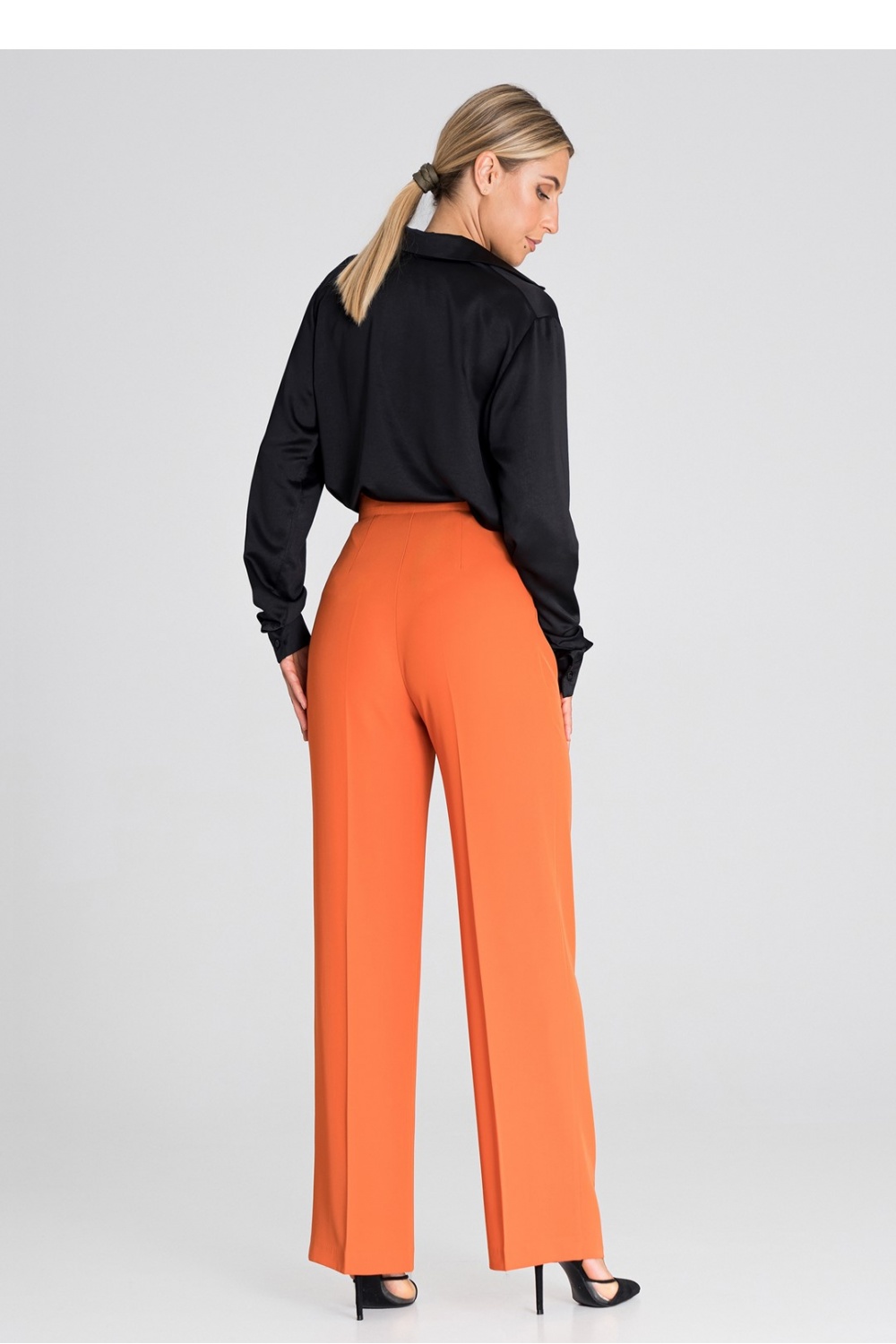 Spodnie Damskie Model M949 Orange - Figl185074 - Pomarańczowy - obrazek 3