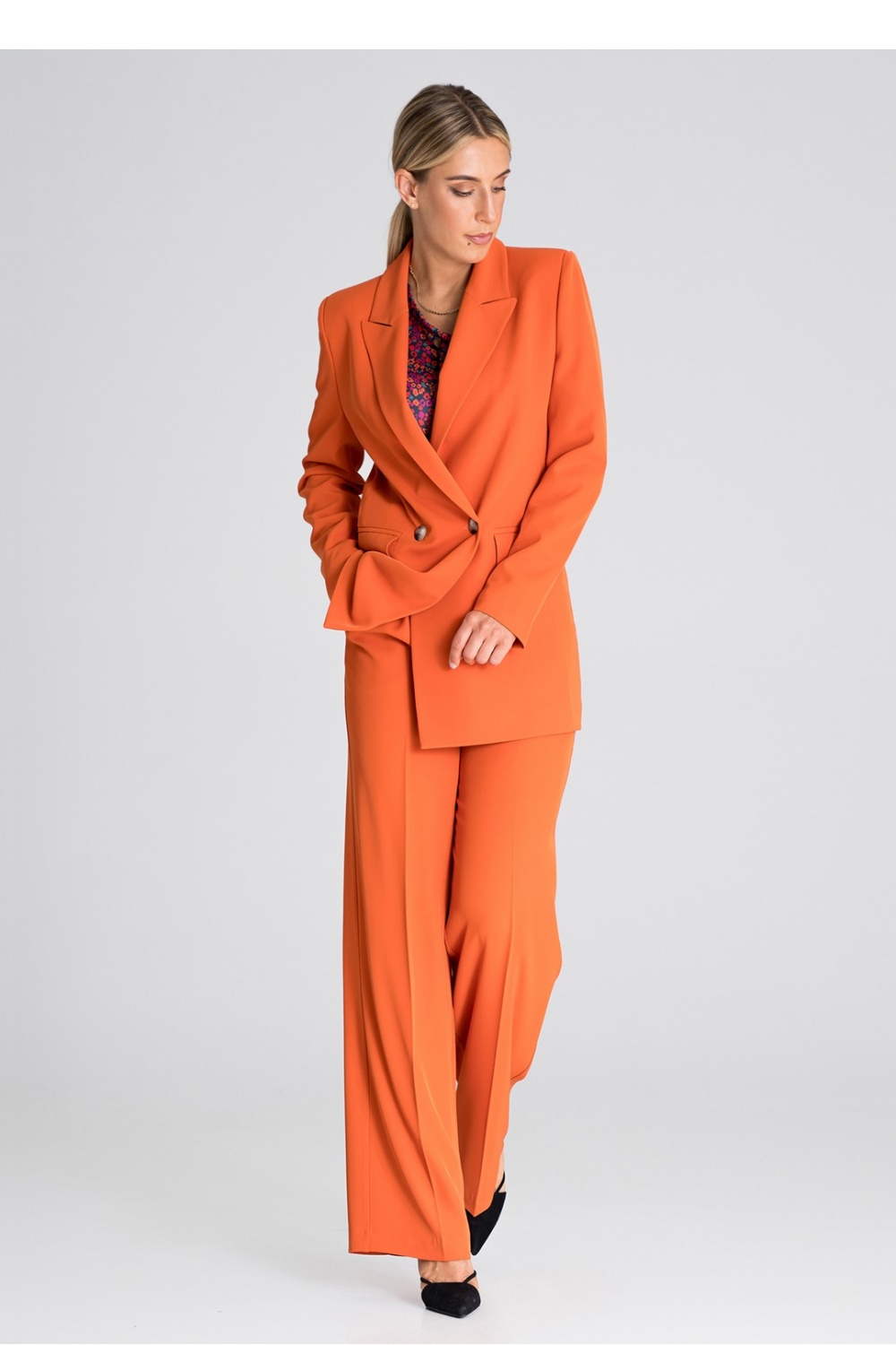 Spodnie Damskie Model M949 Orange - Figl185074 - Pomarańczowy - obrazek 4
