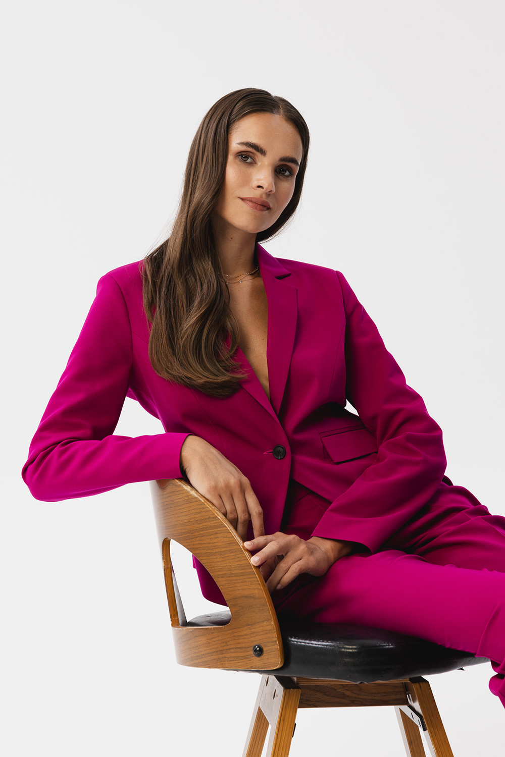 Marynarka Model S353 Śliwka - Stylove185106 - Fioletowy