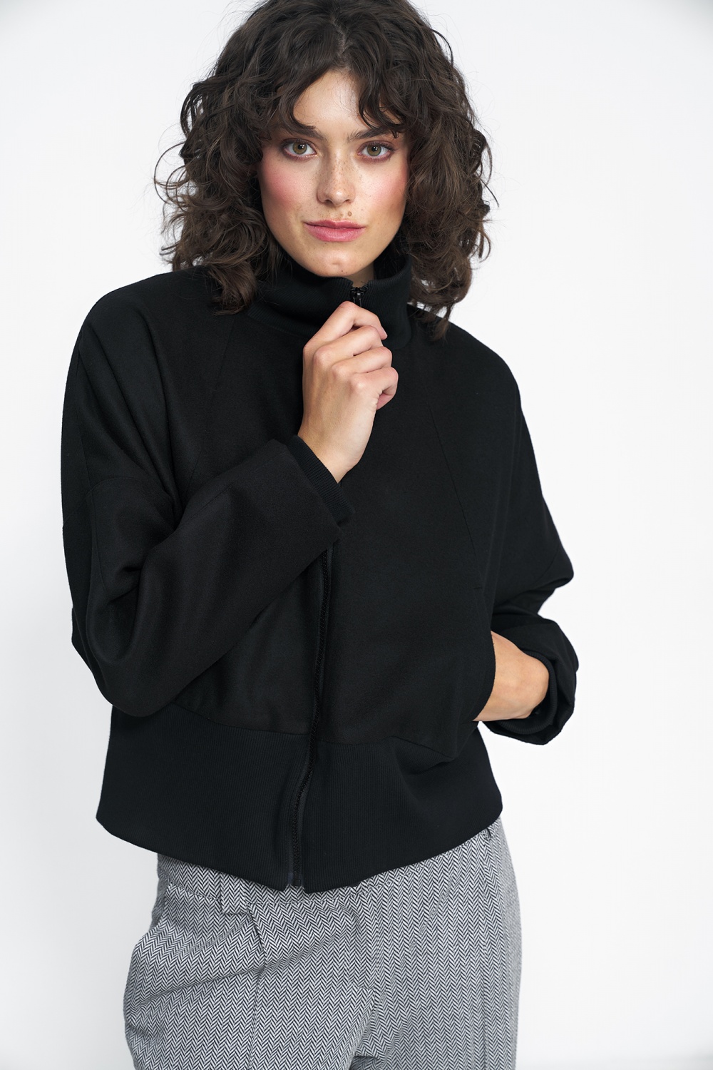 Czarna kurtka KU02 Black - Nife186841 - Czarny - obrazek 2