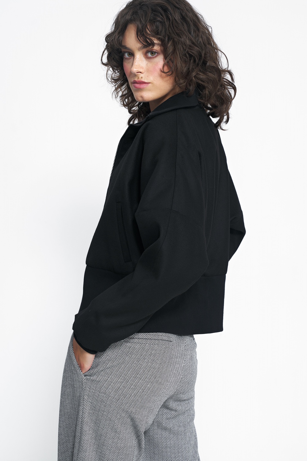 Czarna kurtka KU02 Black - Nife186841 - Czarny - obrazek 4