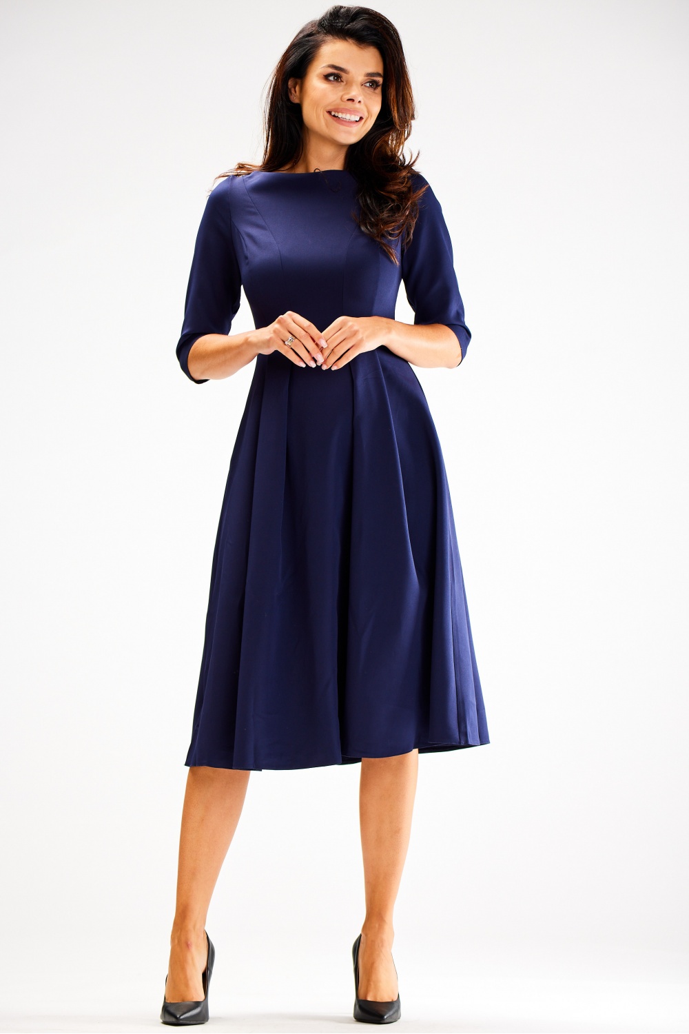 Sukienka Model A620 Navy - awama187117 - Granatowy - obrazek 4
